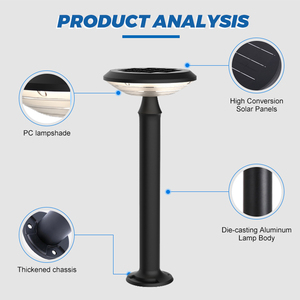 NanDe Großhandel Villa Hotel Außen landschafts beleuchtung Aluminium New Led Solar Garden Light - Product Image 3