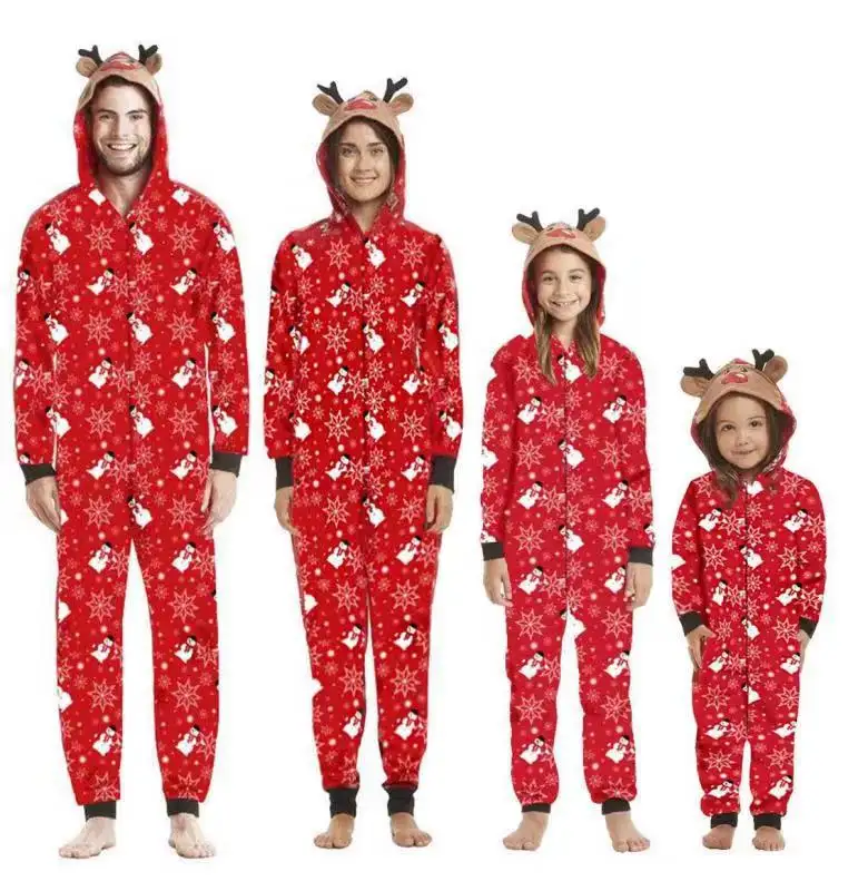 ราคาที่ดีของผลิตภัณฑ์ใหม่ทารกเสื้อคลุมหลวมๆชุดนอนคริสต์มาสครอบครัวคริสต์มาสครอบครัวชุดนอน