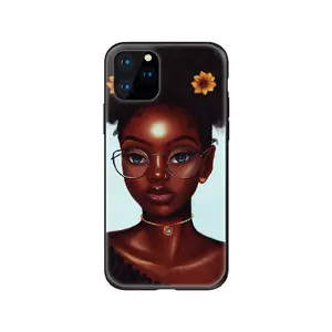 Wholesale African Beauty girl TPU Phone Case Soft Silicone Cover for 8 7 6 6S Plus 5 5S SE XR X XS MAX Coque Shell