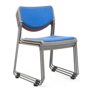 เก้าอี้ประชุมแบบไม่มีแขนวางซ้อนกันได้ 2041B ติดตั้งฟรีพลาสติกเหล็กเฟอร์นิเจอร์สํานักงานเก้าอี้โรงเรียนร่วมสมัย