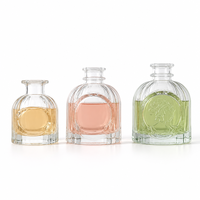 Flacon diffuseur en verre exquis de 50 ml et 100 ml, flacon vide pour parfum, pour coffrets cadeaux aromatiques, logo personnalisé, sérigraphie, marquage à chaud