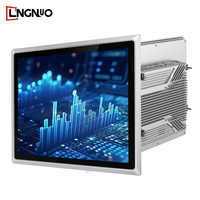 PC industriel à écran tactile résistif sans ventilateur de 17,0 pouces, verre trempé, double LAN, port HD, pour transport intelligent