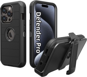 Étui Defender Pro étuis de téléphone portable <span class=keywords><strong>pour</strong></span> <span class=keywords><strong>iPhone</strong></span> 17 16 15 14 13 12 11 Pro Max XR XS 8P 7P 6P Clip de <span class=keywords><strong>ceinture</strong></span> robuste housse antichoc - Product Image 1