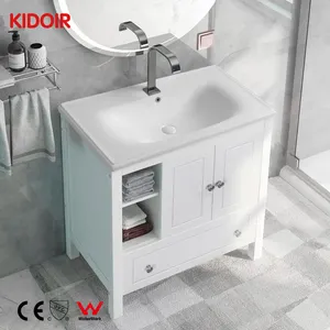 Kidoir Design européen moderne Meuble-vasque mural au sol pour salle de bain Ensemble de miroirs pour salle de bain Étanche Meuble de toilette Lavabo