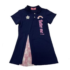 Venta al por Mayor de Fábrica Jinhai, Vestido de Verano para Niñas, Bonito Vestido de Manga Corta con Costuras - Product Image 3
