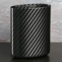Usine OEM ODM tube en fibre de carbone 3k sergé armure porte-stylo en fibre de carbone tasse