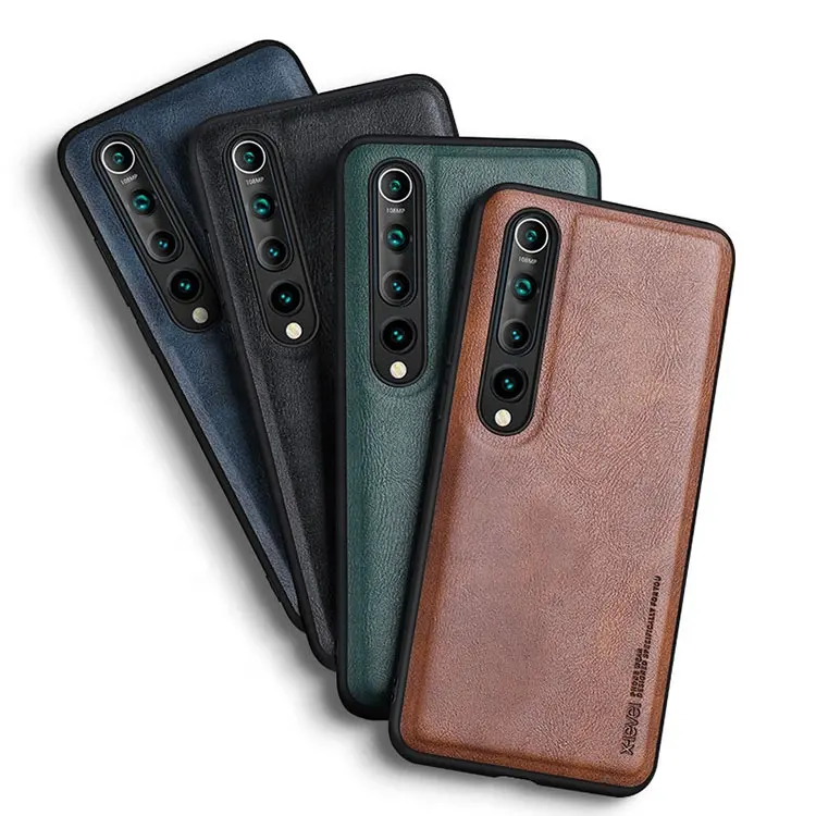 Xlevel Wholesale Leather Car Magnetic Phone Case Cover For Xiaomi mi note 10 10 Pro
