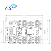 Carte de réception LED couleur Huidu HD-R712, mode de contrôle double synchrone et asynchrone, adaptée aux affiches LED et murs vidéo d'intérieur