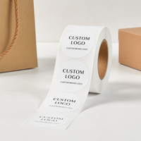 Étiquette de scellage à rabat en papier kraft pour sacs de café, étiquette personnalisée pour l'emballage des restaurants de burgers