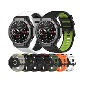 Correa de silicona de dos colores Tschick para <span class=keywords><strong>Amazfit</strong></span> 3, correa de muñeca de repuesto Original <span class=keywords><strong>T</strong></span> Rex3, accesorios de correa de pulsera - Product Image 1