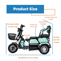 Tricycle Électrique Passager AFTFA OEM ODM à 3 Roues avec Moteur Arrière, Cadre en Acier, 3 Vitesses – Fournisseur d'Usine pour l'Exportation Transfrontalière