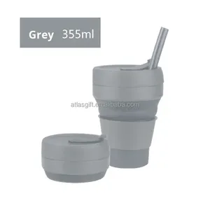 Botella de Agua Plegable de Silicona, Portátil, Económica, de Lujo, Popular, Libre de BPA, con Tapa, Estilo Deportivo, para Uso en Exteriores - Product Image 3