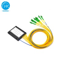 Fibra óptica 1x2 fibra óptica Abs Box Plc Splitter con conector LC/PC de alta calidad