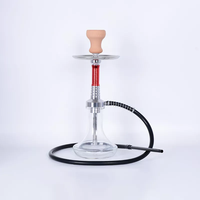 Ensemble de narguilé en aluminium nouveau design Shisha avec accessoires vase en verre Huka Sheesha narguilé portable