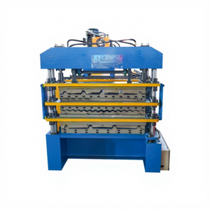三層式冷間ロール成形機（金属屋根瓦、IBRシート、壁パネル用）-高効率屋根材 - Product Image 1