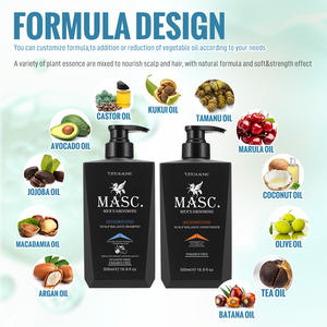 Shampooing et après-shampooing antipelliculaire à la menthe poivrée de marque privée sans sulfate acides aminés huile d'argan ensemble de <span class=keywords><strong>shampoing</strong></span> hydratant pour les cheveux - Product Image 5