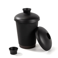 Couvercle en forme de théière jetable de style chinois de 90mm couvercles étanches pour thé au lait café gobelet en papier gobelet en plastique couvercle couvercles d'injection