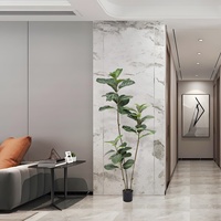 Bossion Unique Arbre artificiel Ficus Iyrata Fiddle Leaf pour intérieur et extérieur, grand format