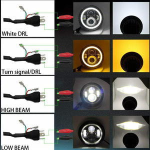 Phare LED rond de 7 pouces avec anneau bicolore pour la modification de véhicules tout-terrain - Product Image 5