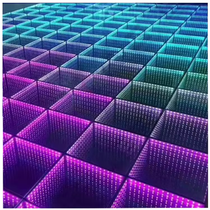 أرضية رقص ملونة لاسلكية DMX LED مغناطيسية للإيجار IP30 للفنادق والمناسبات مادة متينة من الزجاج والكمبيوتر - Product Image 4