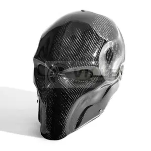 Ville Pabrik OEM Cosplay Masker Harga Grosir Serat Karbon Serat Karbon Masker Wajah untuk Pesta Masker