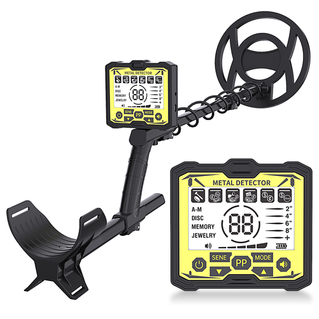 Metal Detector for Beginners with LCD Display GT852 One Button Easy Operation Kids Adults Family Backyard Treasure Hunting
