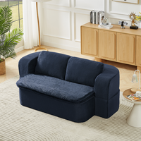Sofá Cama Convertible de Tela, Sofá Futón Plegable Moderno, Sofá Cama de Espuma Comprimida para Sala de Estar, Dormitorio, Hotel