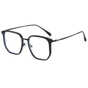Montures de lunettes rectangulaires à monture complète pour hommes, légères, couleur noire unie, correction de la vue 2024 - Product Image 5