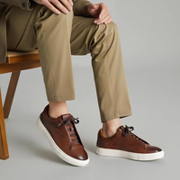 Nouvelles chaussures décontractées pour hommes, en cuir véritable de qualité supérieure, pour un usage quotidien, chaussures de marche, baskets lifestyle, chaussures de skate