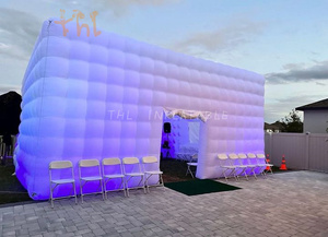 Fête gonflable disco lumière gonflable discothèque <span class=keywords><strong>cube</strong></span> tente arrière-cour gonflable-boîte de nuit tente boîte de nuit - Product Image 3