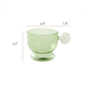 Tùy chỉnh Nordic bong bóng xử lý uống Glass Mug thẩm mỹ gợn bong bóng thủy tinh lượn sóng <span class=keywords><strong>cup</strong></span> với vòng tròn nhỏ xử lý cho văn phòng nhà - Product Image 2