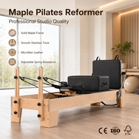Cama de Pilates Reformer Comercial de Madera de Arce para Rehabilitación, Fitness, Entrenamiento de Core y Máquina de Pilates Reformer para Estudio