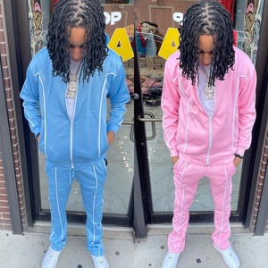 Nouvel ensemble de survêtement réfléchissant 2 pièces de haute qualité pour homme, veste de jogging et pantalon de survêtement, style streetwear 2025 - Product Image 1