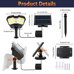 <span class=keywords><strong>Lampe</strong></span> solaire <span class=keywords><strong>de</strong></span> <span class=keywords><strong>jardin</strong></span> LED COB 25W à économie d'énergie, éclairage paysager avec batterie 3.7V et accessoires, <span class=keywords><strong>lampe</strong></span> <span class=keywords><strong>de</strong></span> pelouse étanche - Grande Vente - Product Image 6