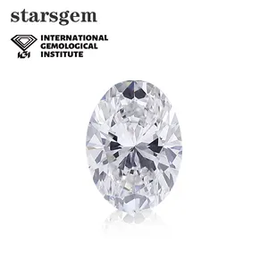 Starsgem 멋진 느슨한 도매 HPT 1 ~ 2ct VS1 igi 인증 타원형 컷 랩 재배 다이아몬드