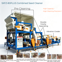 Machine combinée de nettoyage de graines et de céréales pour riz, blé, maïs, sorgho, avec fonctions de déstonage, décorticage, élimination de la paille, de la poussière et des moisissures, équipement de traitement