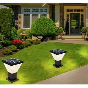 Lâmpada solar para lanterna de jardim, decoração de caminho, para áreas externas, sem fio, à prova d' água, luz solar, led