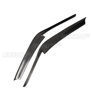 1 paire de couvre-phares en fibre de carbone véritable pour Toyota Camry 2018 2019, autocollants pour phares, garnitures de phares - Product Image 4