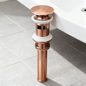 Bonde <span class=keywords><strong>de</strong></span> vidange escamotable moderne en laiton chromé à grand capuchon <span class=keywords><strong>pour</strong></span> <span class=keywords><strong>lavabo</strong></span> <span class=keywords><strong>de</strong></span> <span class=keywords><strong>salle</strong></span> <span class=keywords><strong>de</strong></span> <span class=keywords><strong>bain</strong></span> ou douche, facile à nettoyer, fabriquée en Chine - Product Image 2