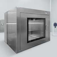 Boîte de passage statique en acier inoxydable pour salle blanche hospitalière, conforme aux normes GMP
