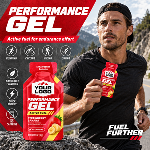 Gel de Performance Énergisant Fraise-Banane : Soutien Électrolytique, Hydratation Rapide, Réapprovisionnement Énergétique, Soulagement des Muscles Fatigués, Facile à Utiliser - Product Image 5