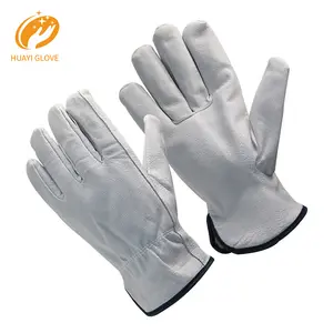 Insulated Pig Grain Leather Cold Weather Ski Gloves Thermal Lined Safety Working Gloves Winter Driving Gloves