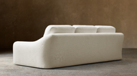 Canapé moderne de style californien avec accoudoirs roulés, canapés de luxe, canapé de salon de luxe avec coussins en peluche basse