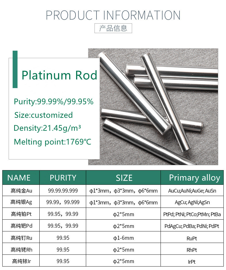 pure platinum bar