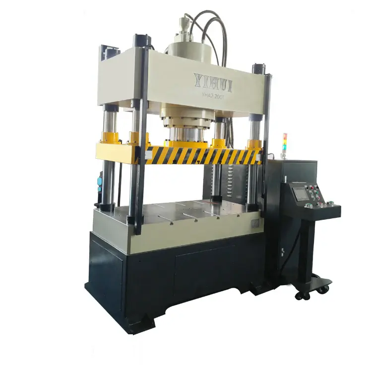 200 Ton Metal Embossing Machine PLC Controller Four Pillars Hydraulic Stamp Press