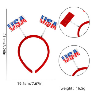 Drapeau américain Rouge Blanc Bleu Bandeau en plastique en forme d'étoile pour le 4 <span class=keywords><strong>juillet</strong></span> Jour de l'Indépendance - Product Image 4