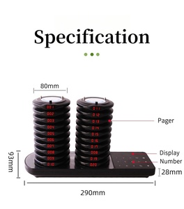 אלחוטי 20-באזר חידון מסעדה ניהול מערכת ניהול קוסטר רכבת אורח פאג עם תכונת רטט לשימוש קפה - Product Image 3
