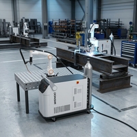 Robot Cobot DONSIN pour soudage, bras robotisé six axes, alimentation en fil, PLC, performances de soudage laser stables, garantie de 3 ans, IP54/IP66