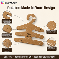 Vente en gros de cintres en carton écologiques 3 en 1, design tour, cintres en carton kraft pour vêtements, manteaux