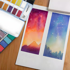 Kit di Acquerelli Tascabile da Viaggio Fontainebleau, Set di 12 Colori con Pennello e Tavolozza da Viaggio - Product Image 3